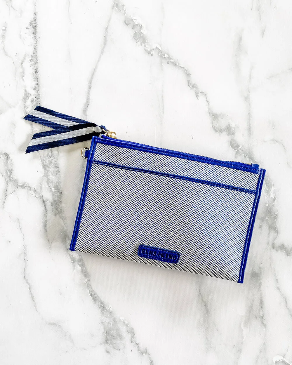 New York Coin Purse - Royal Blue w/Canvas