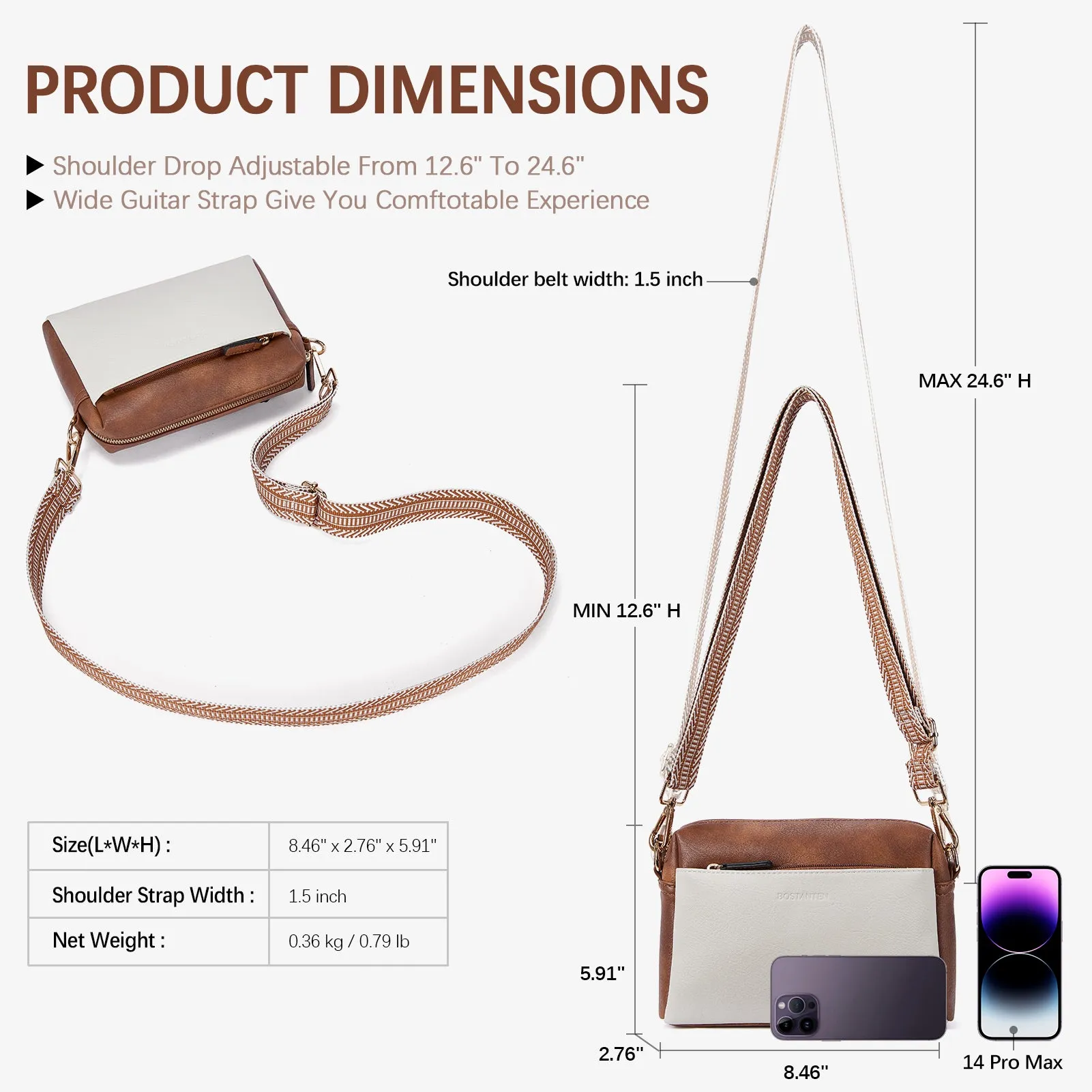 Nola Keep Your Essentials Organized with a Triple Zip Cell Phone Leather Handbag