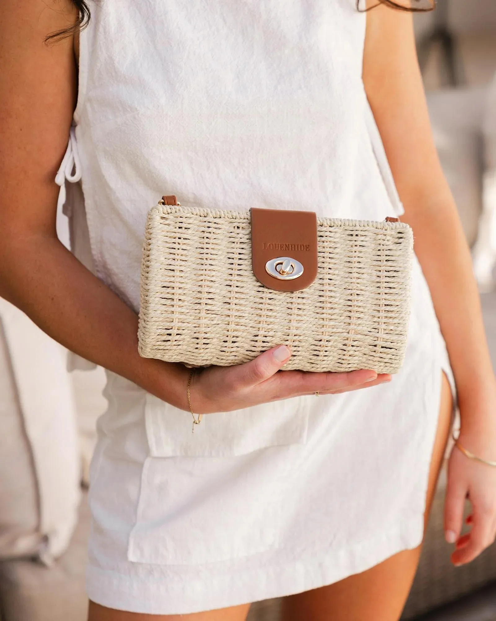 OPHELIA RAFFIA CROSSBODY BAG