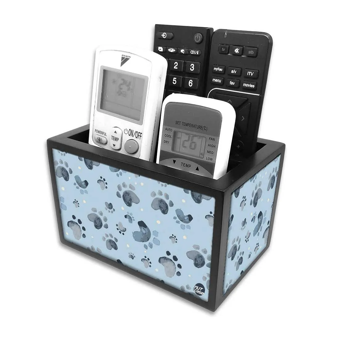 Organizer For TV AC Remotes -Paw Prints