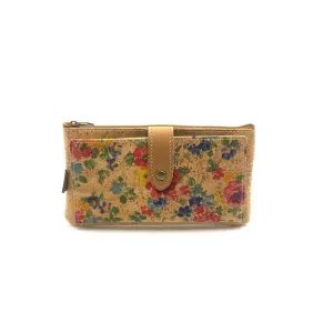 Сork Zip Purse and Vegan Leather Book Wallet in Floral