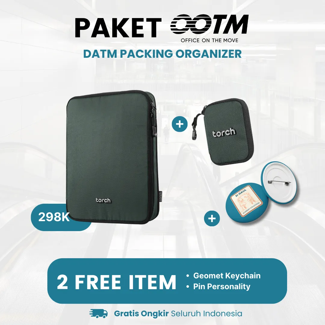 Paket Office On The Move - Datm Packing Organizer Gratis Geomet Keychain   Pin Personality