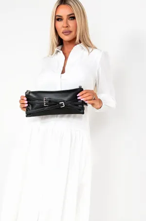 Paulena Black Buckle Front Bag