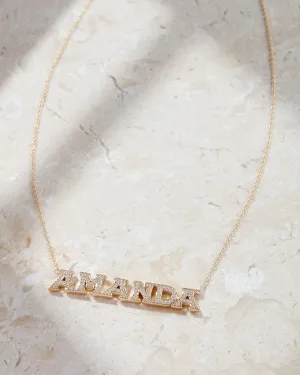 Pave Nameplate Necklace