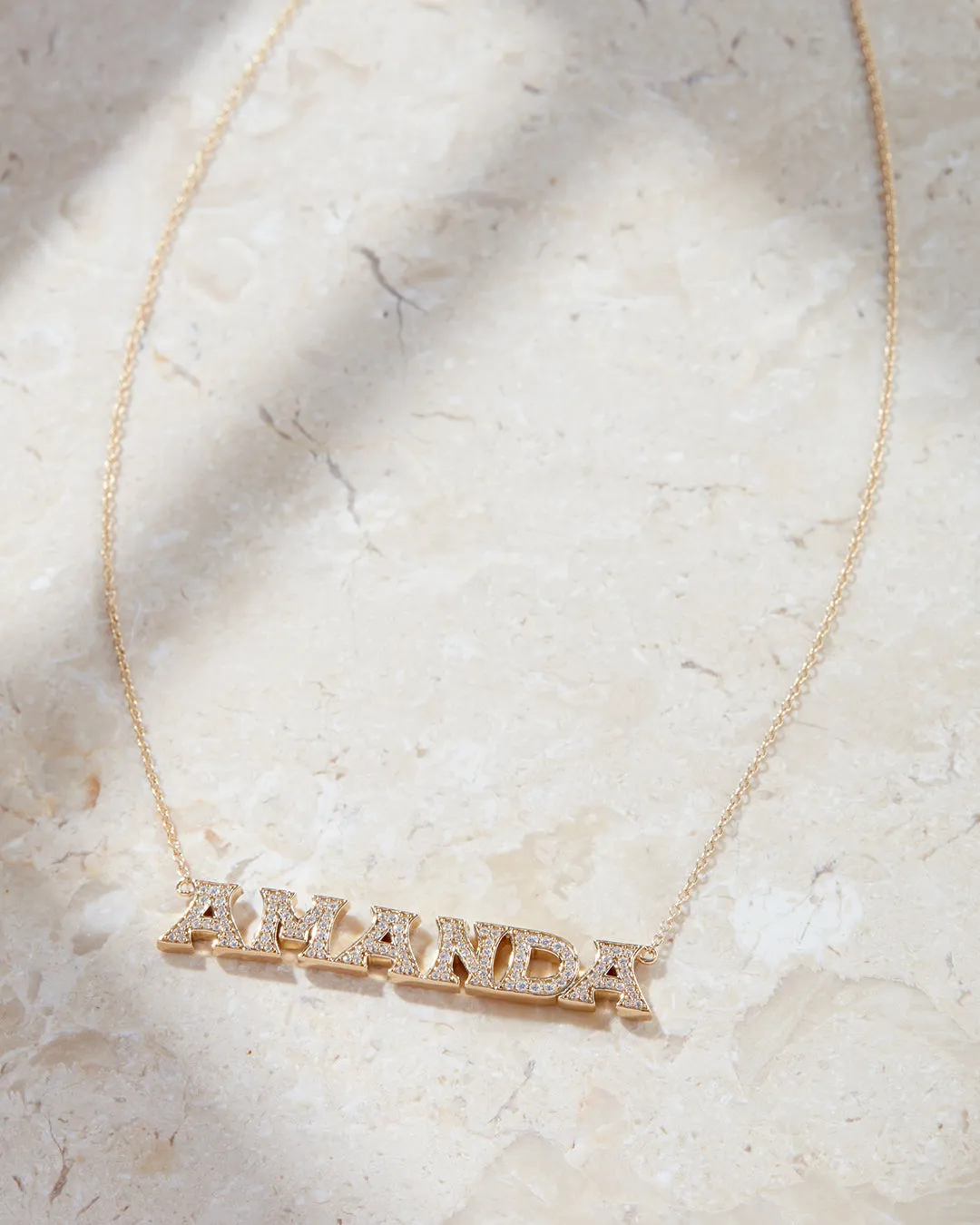 Pave Nameplate Necklace