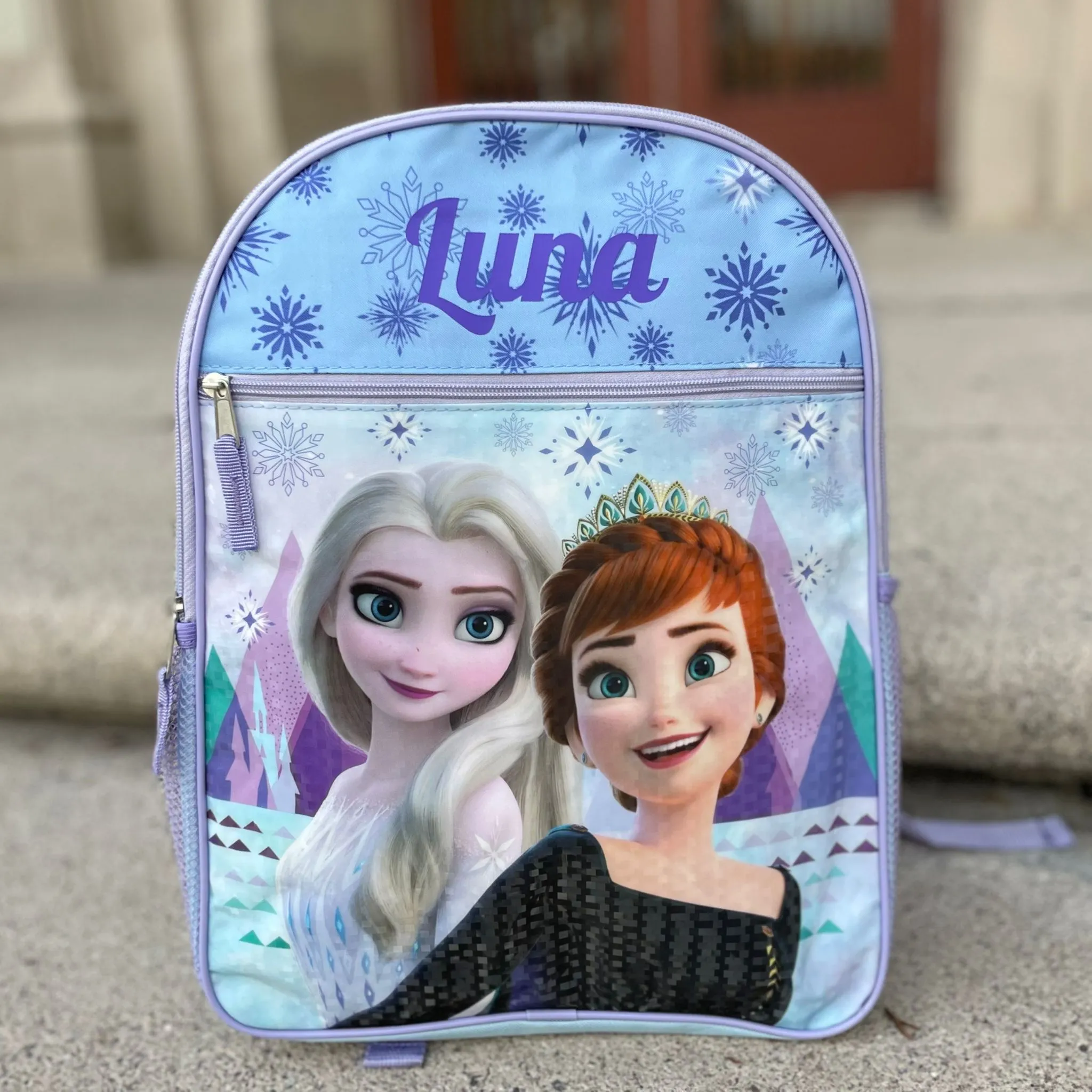 Personalized 16 Inch School Backpack - Frozen