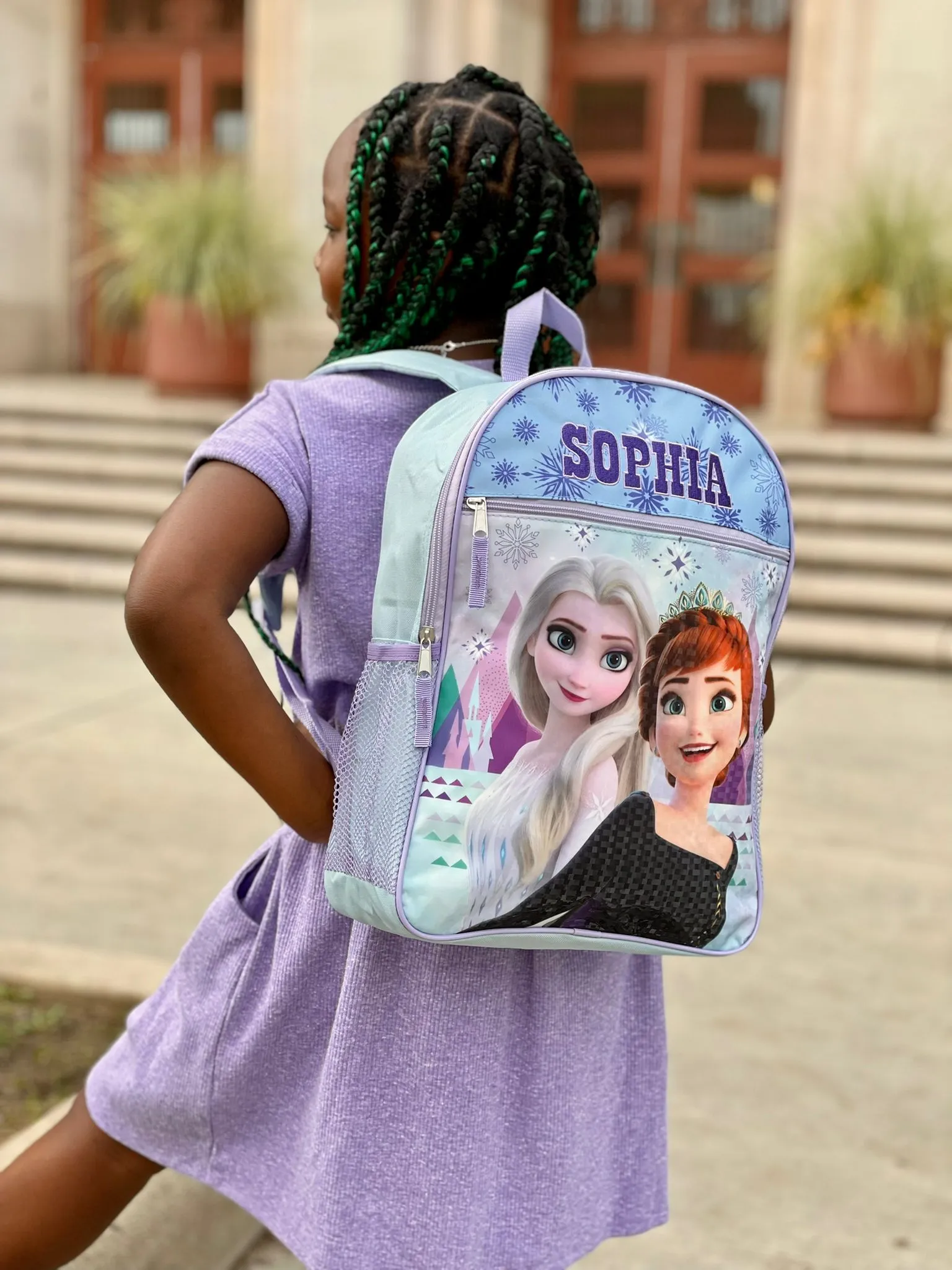 Personalized 16 Inch School Backpack - Frozen