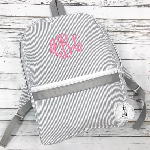 Personalized Backpack Seersucker Backpack By Mint