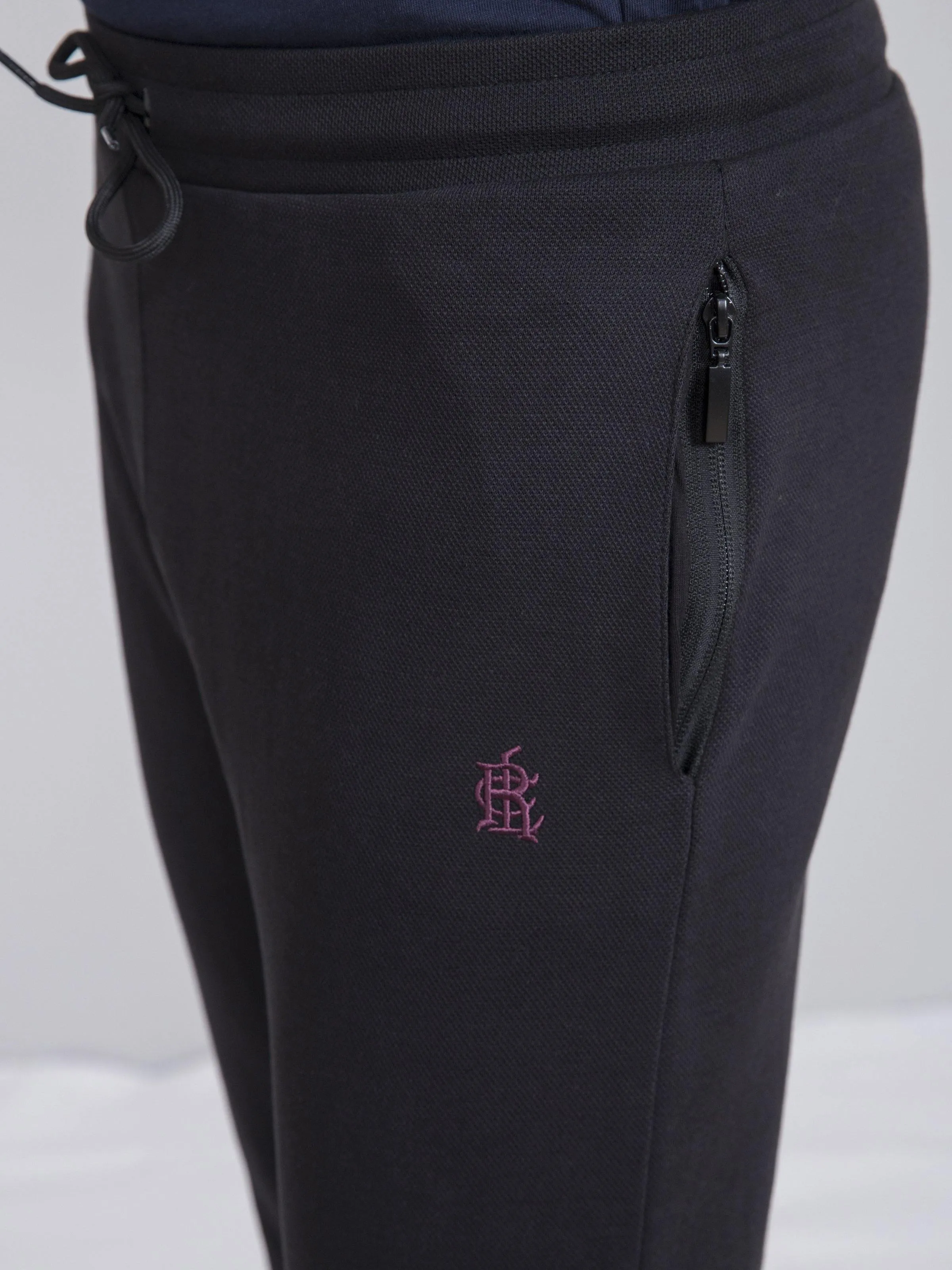 PIQUE INTERLOCK BLACK TROUSER