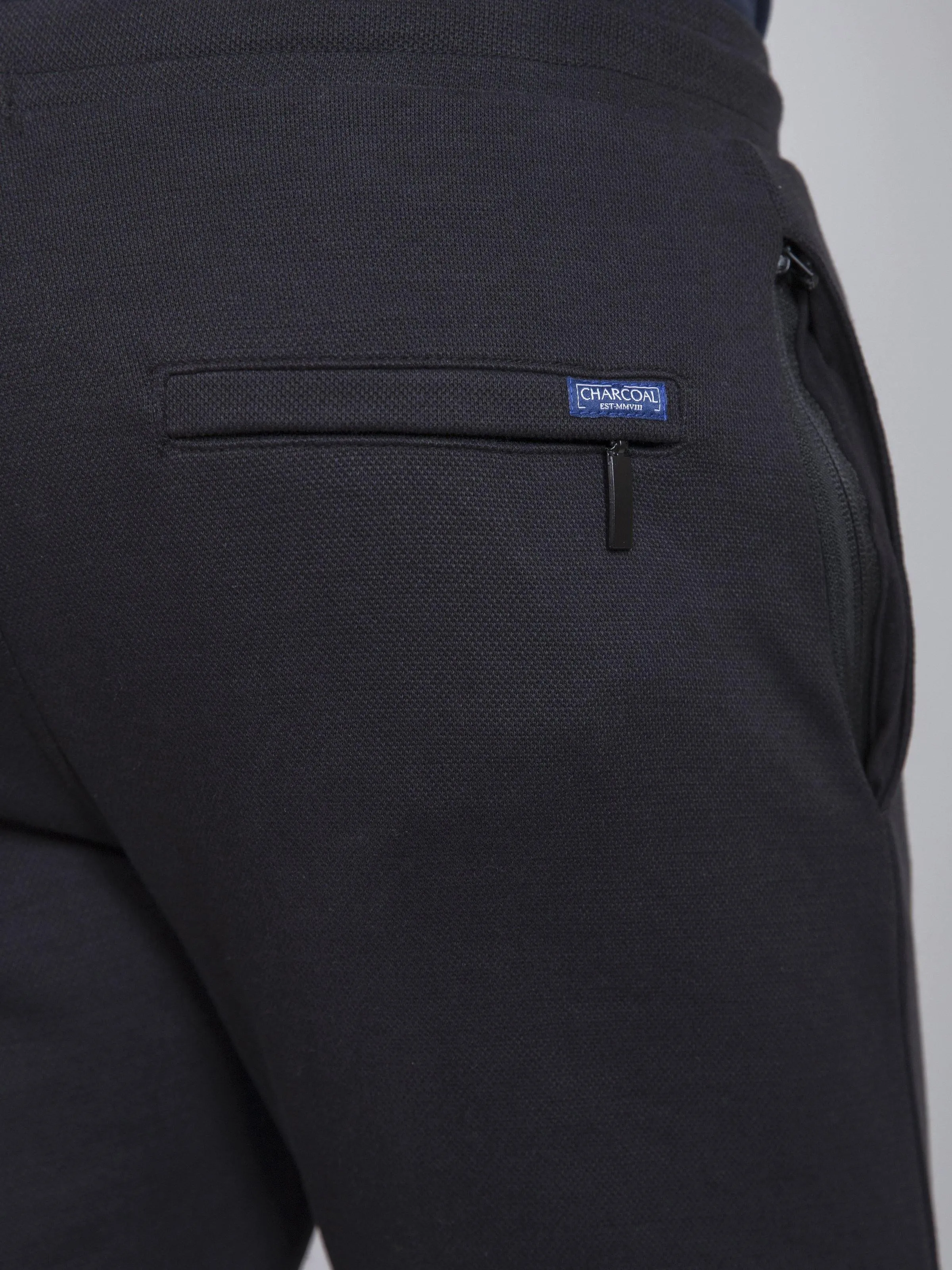 PIQUE INTERLOCK BLACK TROUSER