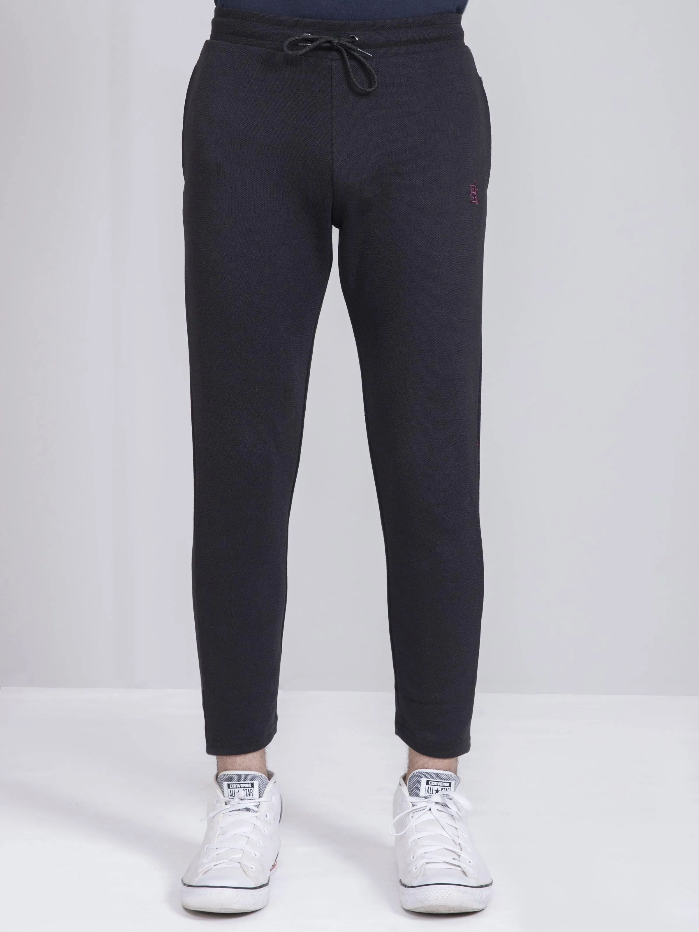 PIQUE INTERLOCK BLACK TROUSER