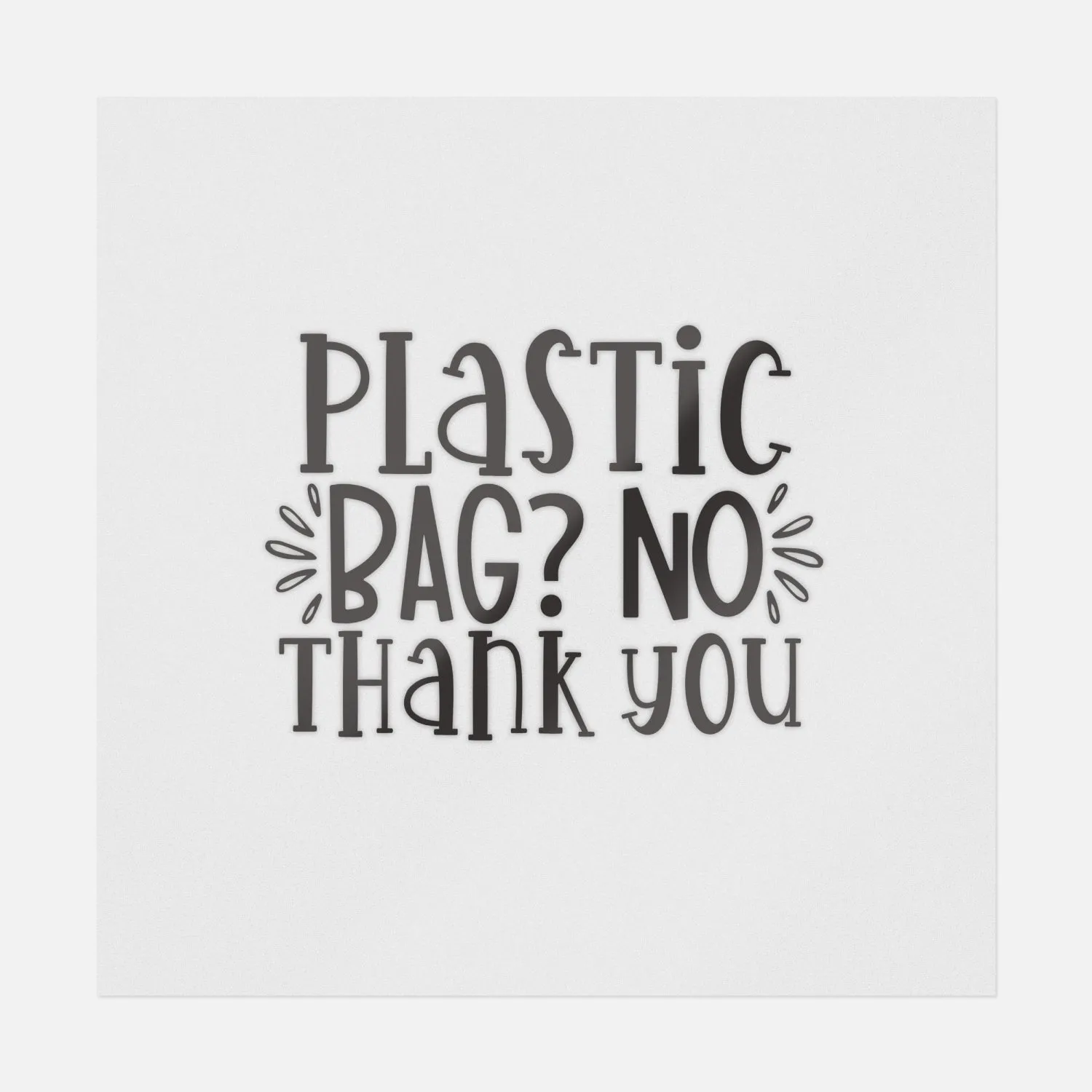 Plastic Bag? No Thank You