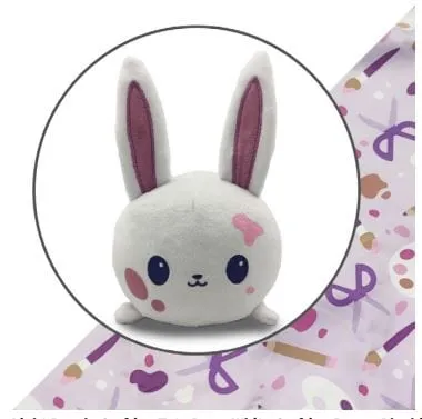 Plushie Tote Bag: Light Purple Crafting Tote Bag   White Crafting Bunny Plushie