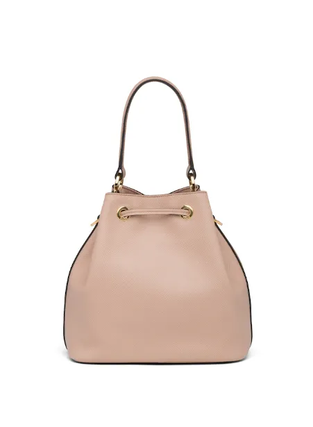 Prada Saffiano Leather Bucket Bag Beige