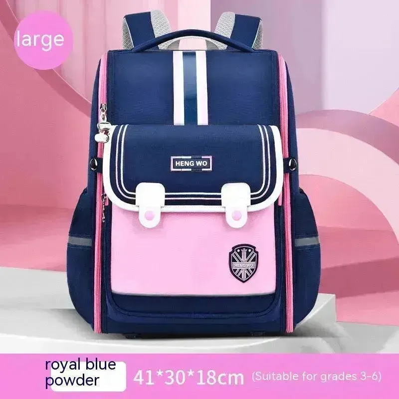 Primary School Student Schoolbag Female Lightweight Burden Alleviation Spine Protection