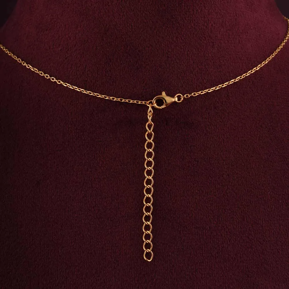 Queen Heart Station Necklace | 18K Gold Vermeil Plated