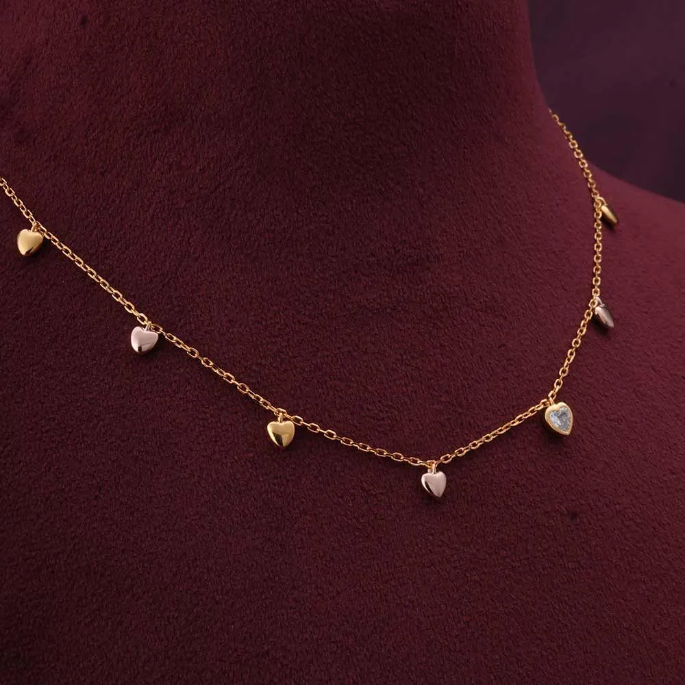 Queen Heart Station Necklace | 18K Gold Vermeil Plated