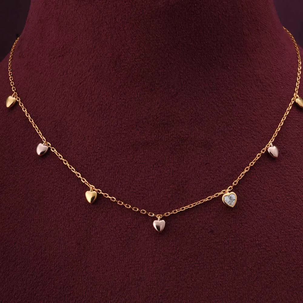 Queen Heart Station Necklace | 18K Gold Vermeil Plated