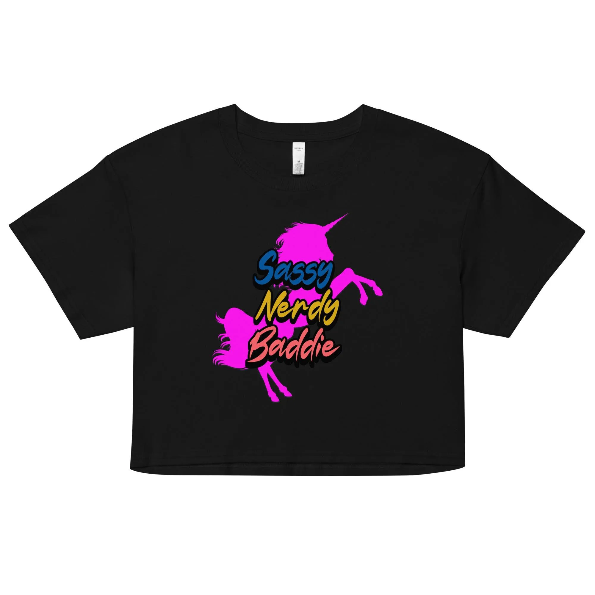 "Sassy, Nerdy Baddie" Women’s Crop Top