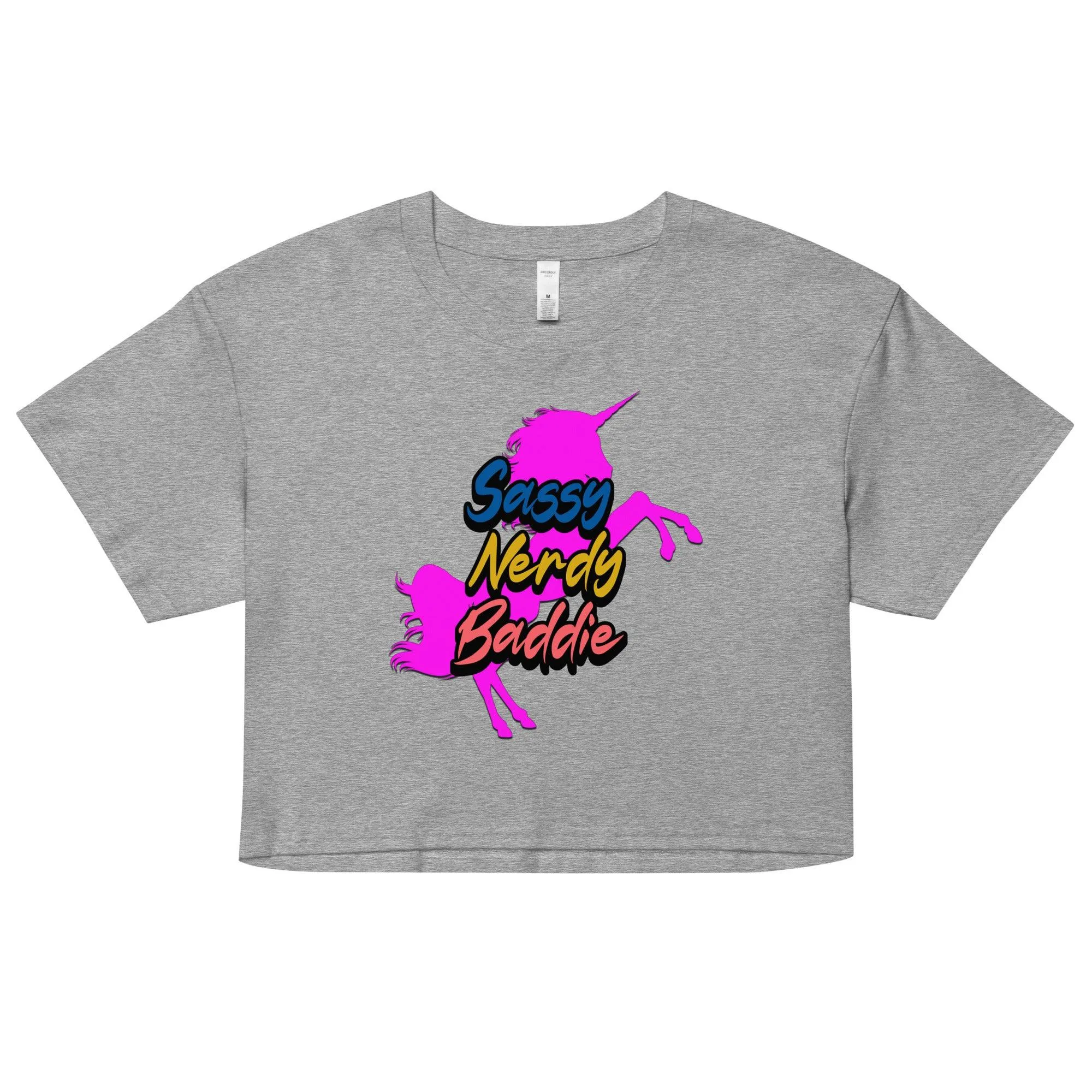 "Sassy, Nerdy Baddie" Women’s Crop Top