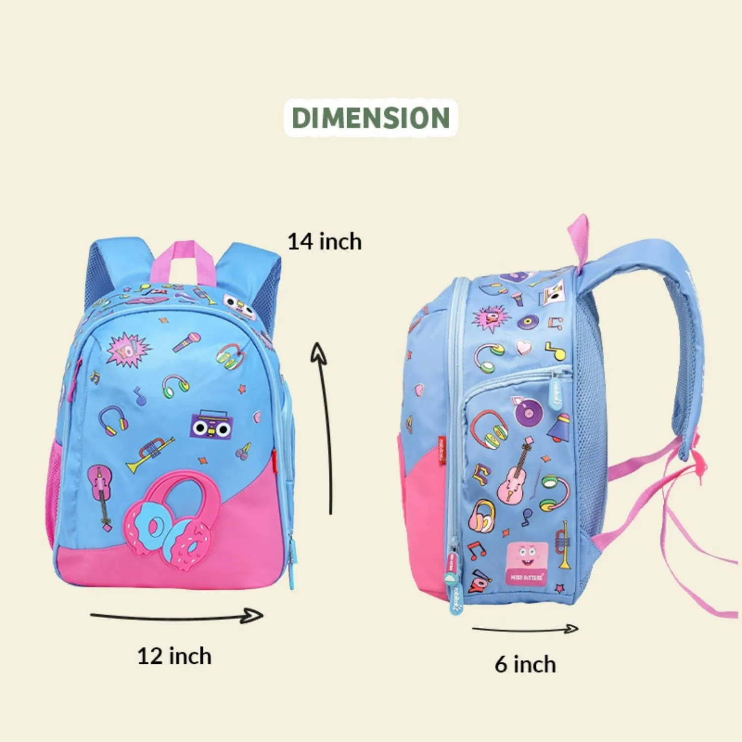 Rabitat Smash School Bag 14.5" - Miss Butter