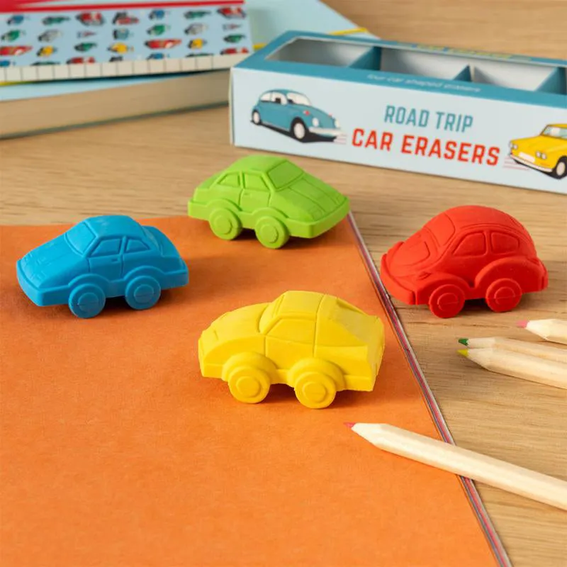 Rex Car Erasers (Set of 4) - Road Trip