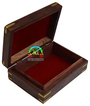 Rosewood Keepsake Box Jewelry Trinket Organizer Handcrafted Elephant and Floral Design