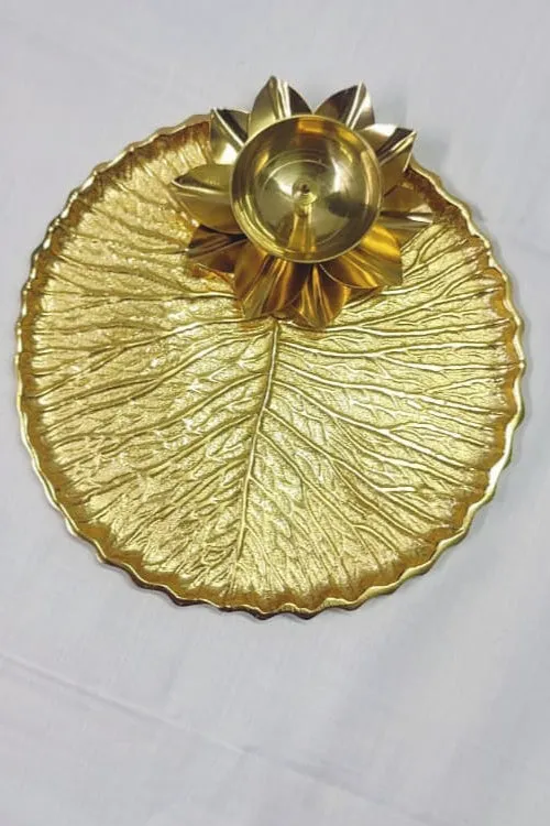 Round Leaf Pooja Thali