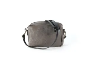 SARAH LEATHER CROSSBODY - MEDIUM - LEAD GRAY