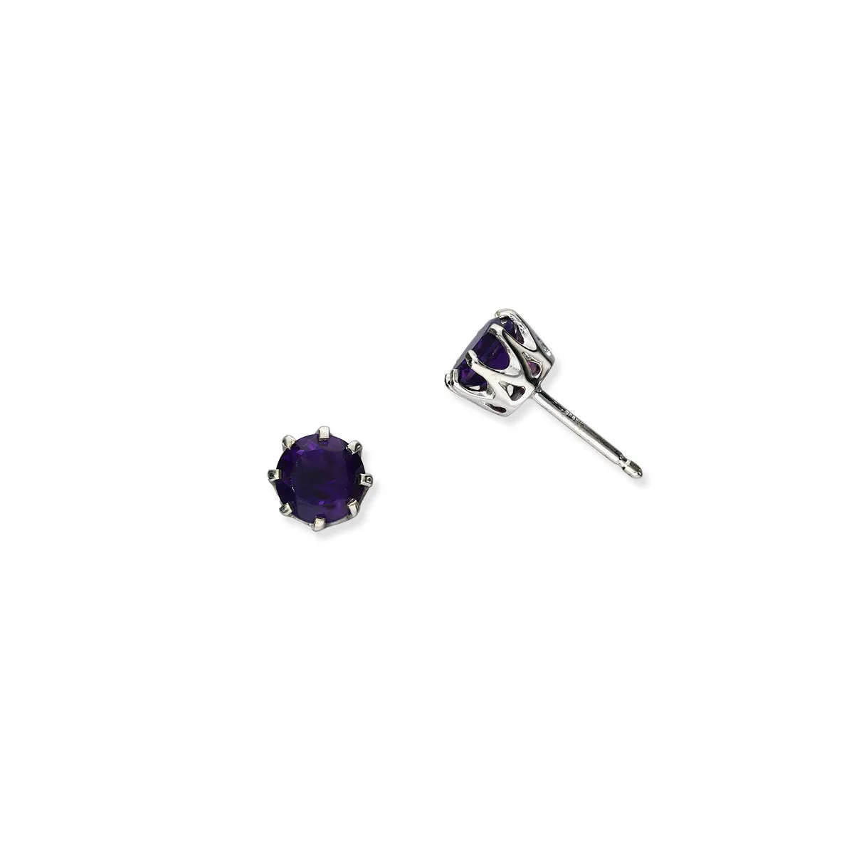 Simply Stylish Silver Earrings CE6 Amethyst