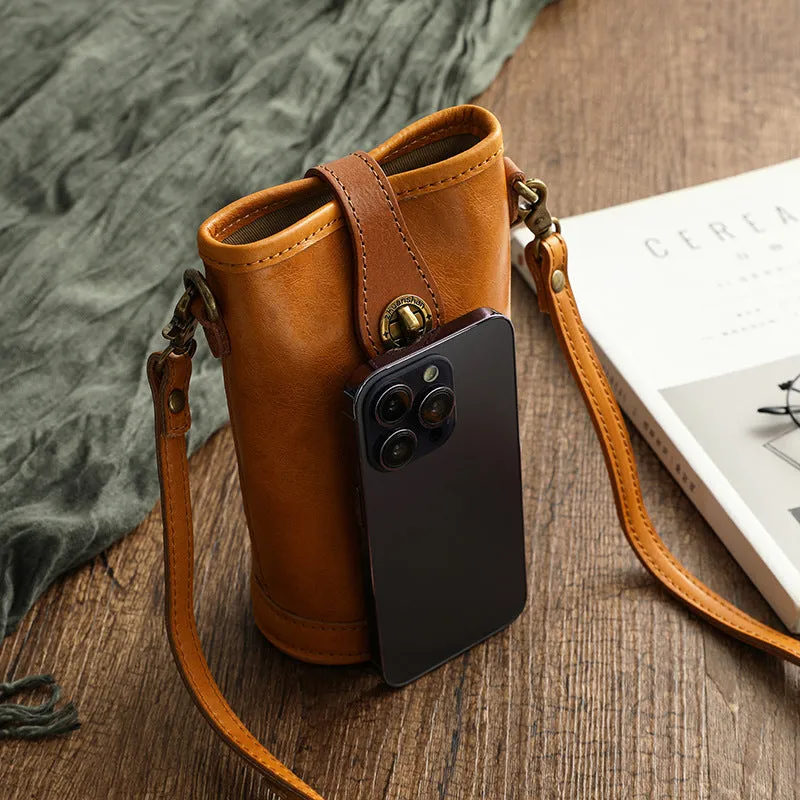 Soft Vege Tanned Leather Mobile Phone Cases