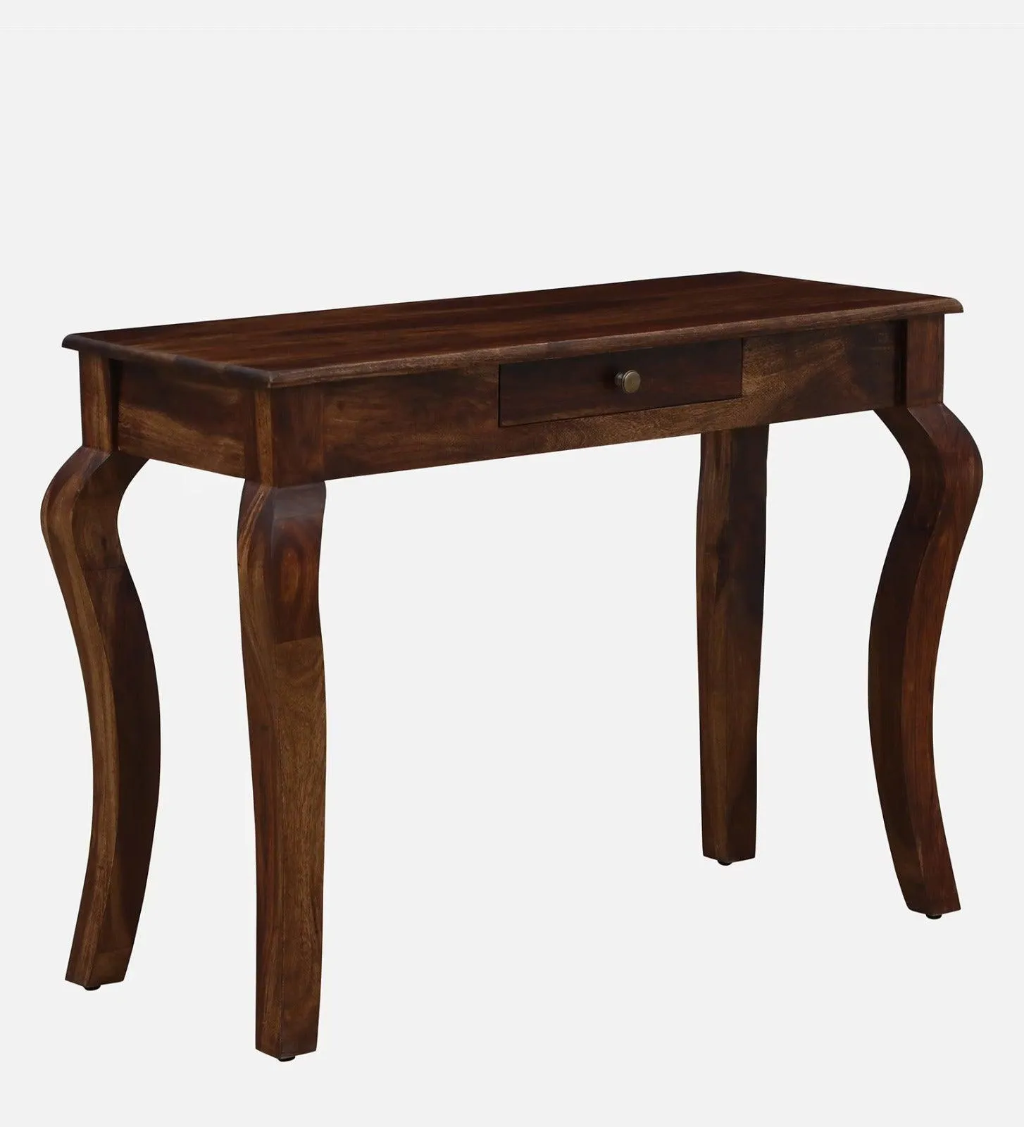 Solid Sheesham Wood Console Table With Curved Legs