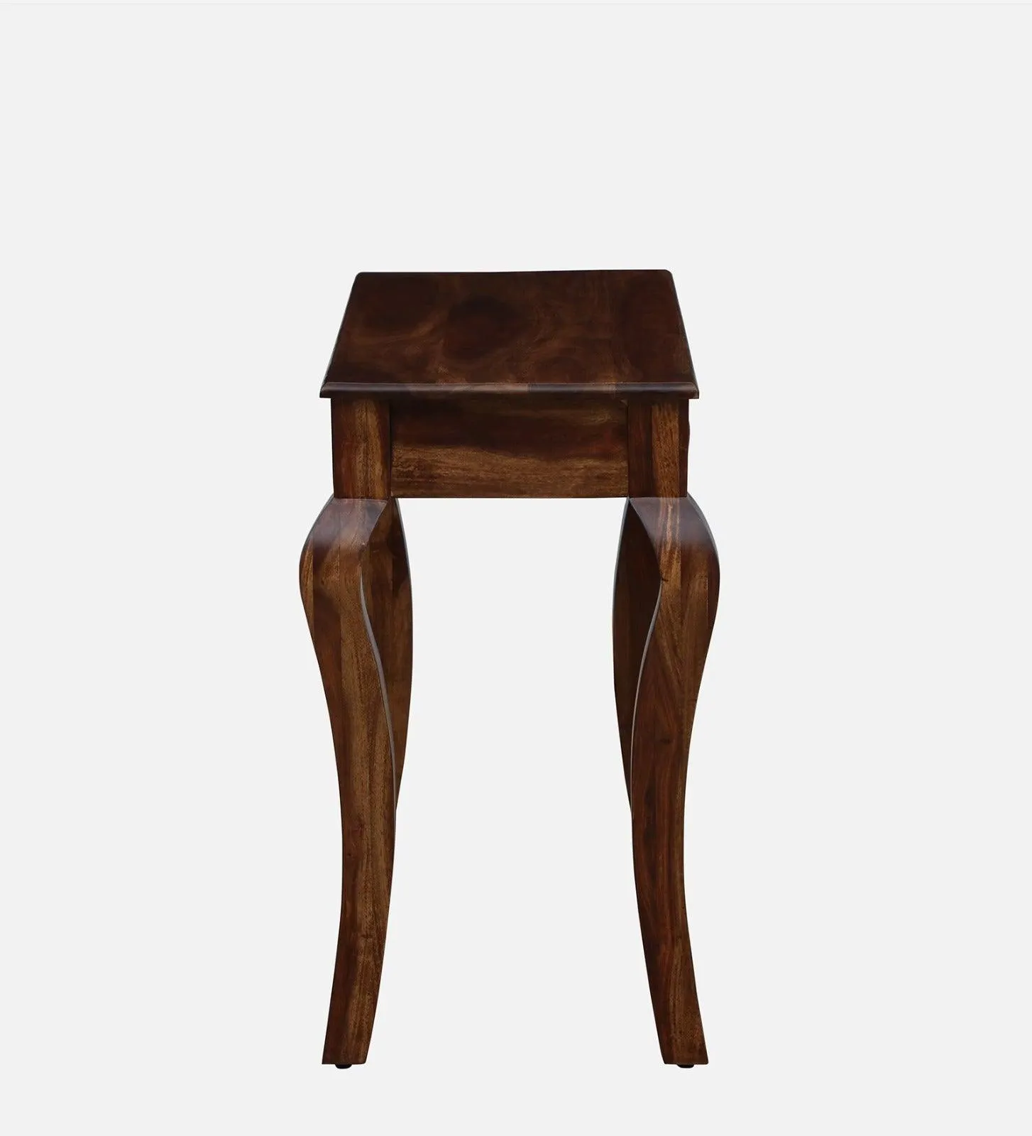 Solid Sheesham Wood Console Table With Curved Legs