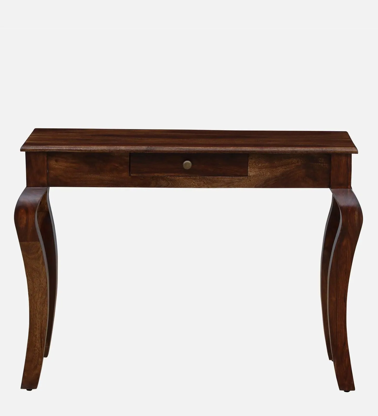 Solid Sheesham Wood Console Table With Curved Legs