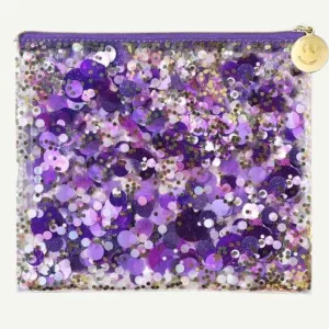 Spirit Squad Confetti Everything Pouch- Purple Crush