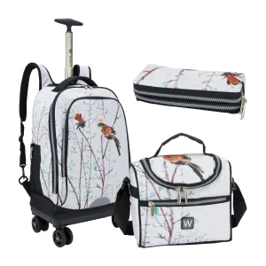 Spring Tree School Backpack Trolley Set (Lunch bag & Pencil Case)