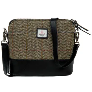 Square Shoulder Bag Country Green Harris Tweed