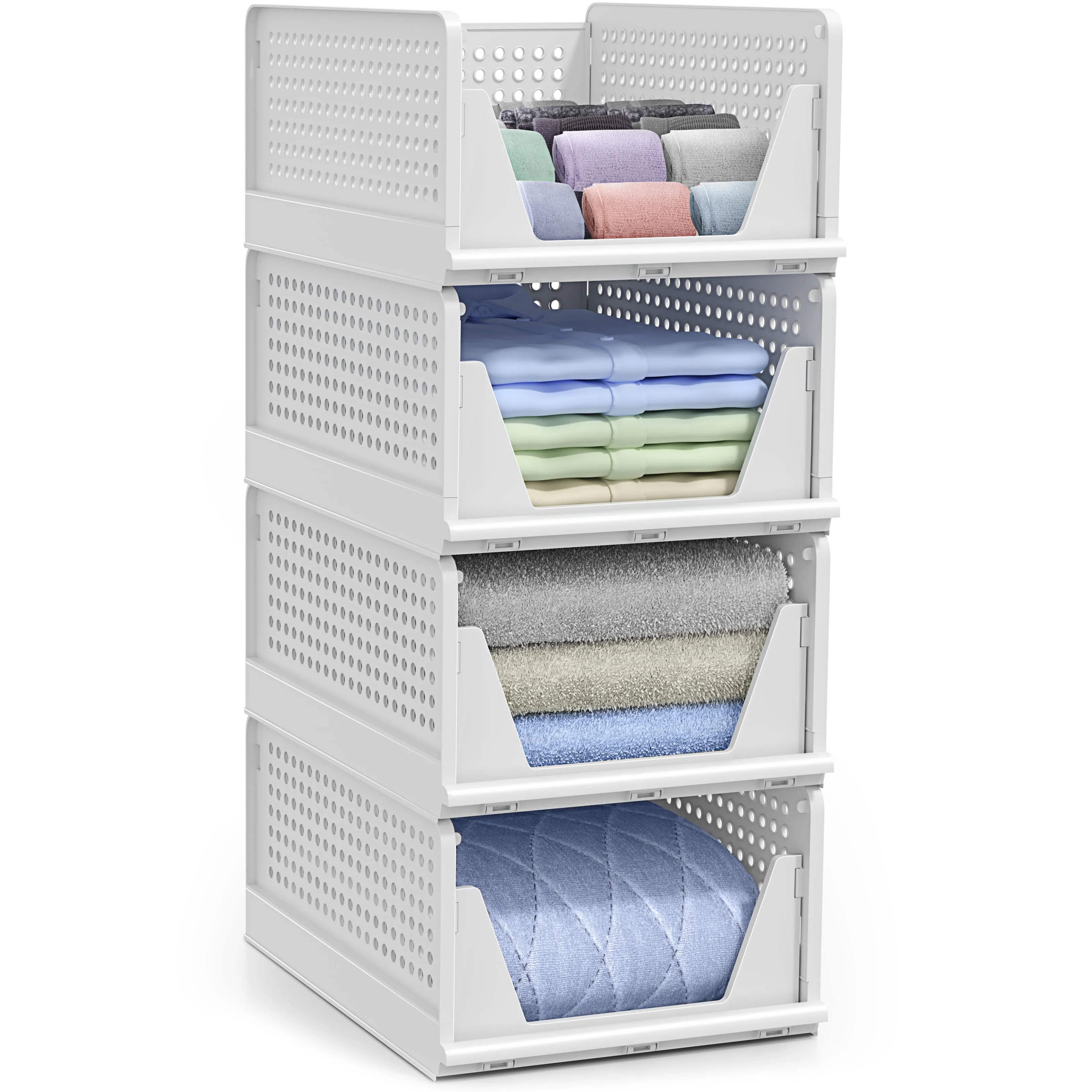 Stackable Shelf Organizer (Set of 4)