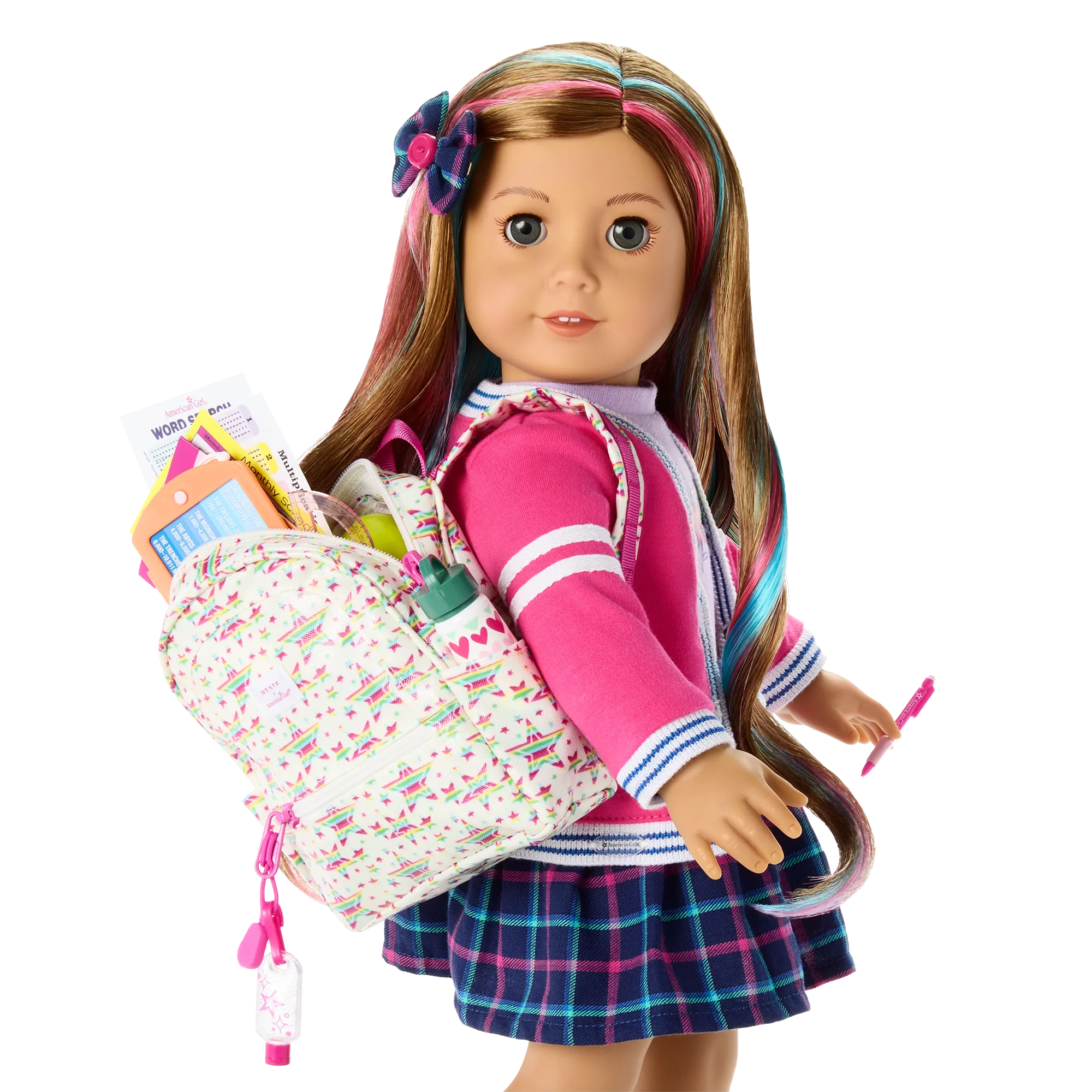 Star Student Backpack Set for 18-inch Dolls