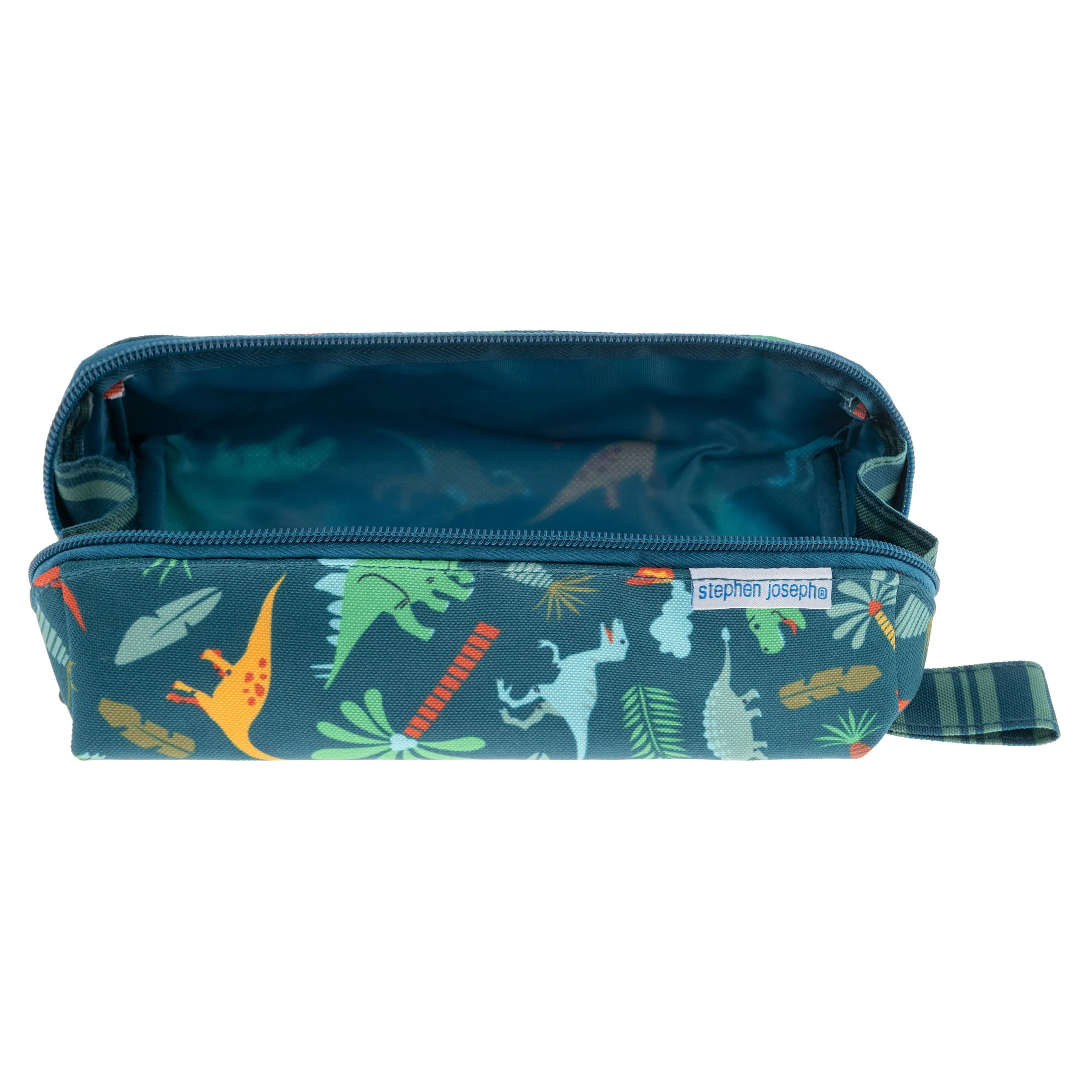 Stephen Joseph All Over Print Pencil Pouch, Green Dinosaur