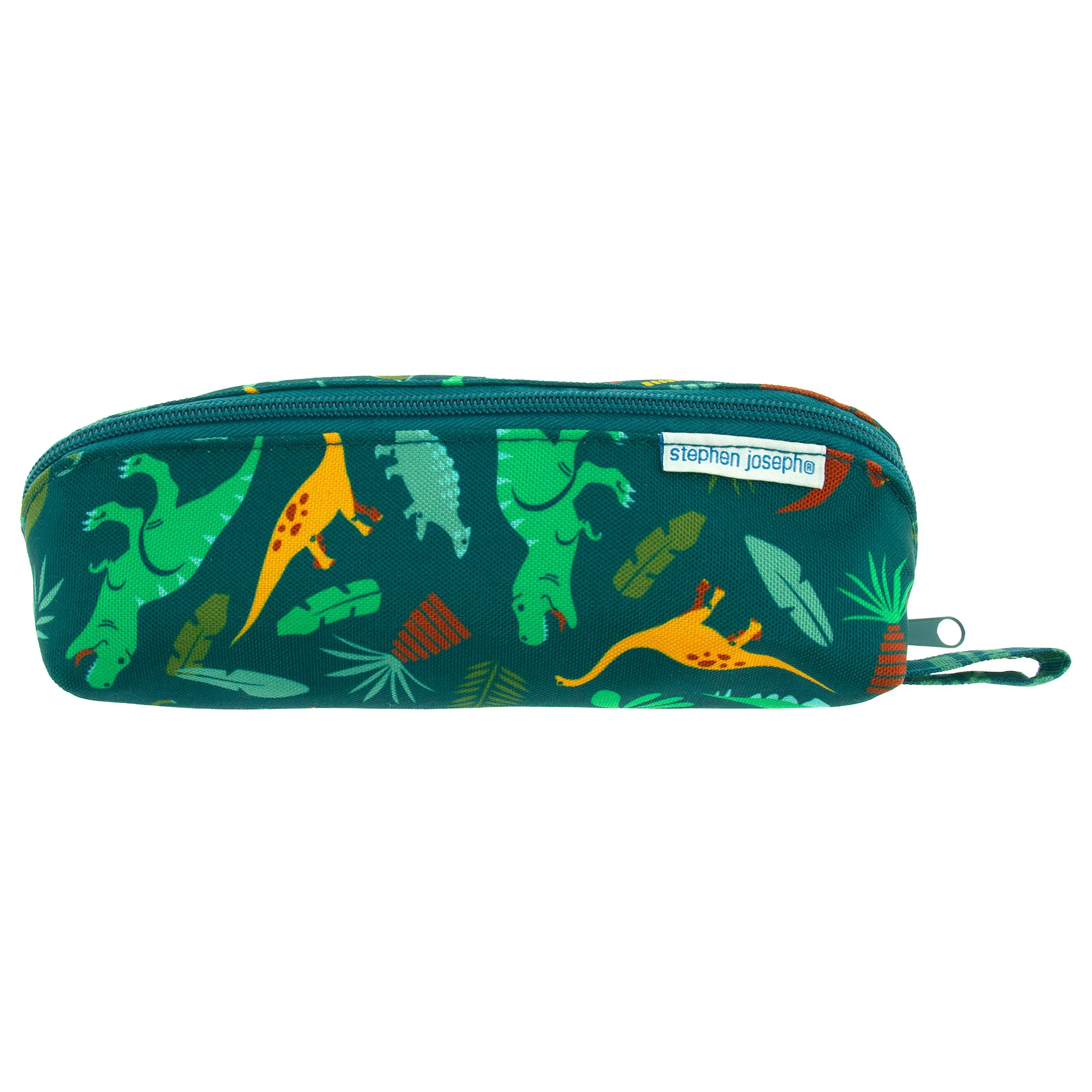 Stephen Joseph All Over Print Pencil Pouch, Green Dinosaur