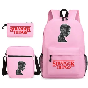 Stranger Things Backpack Pencil Case Shoulder Three-Piece Set