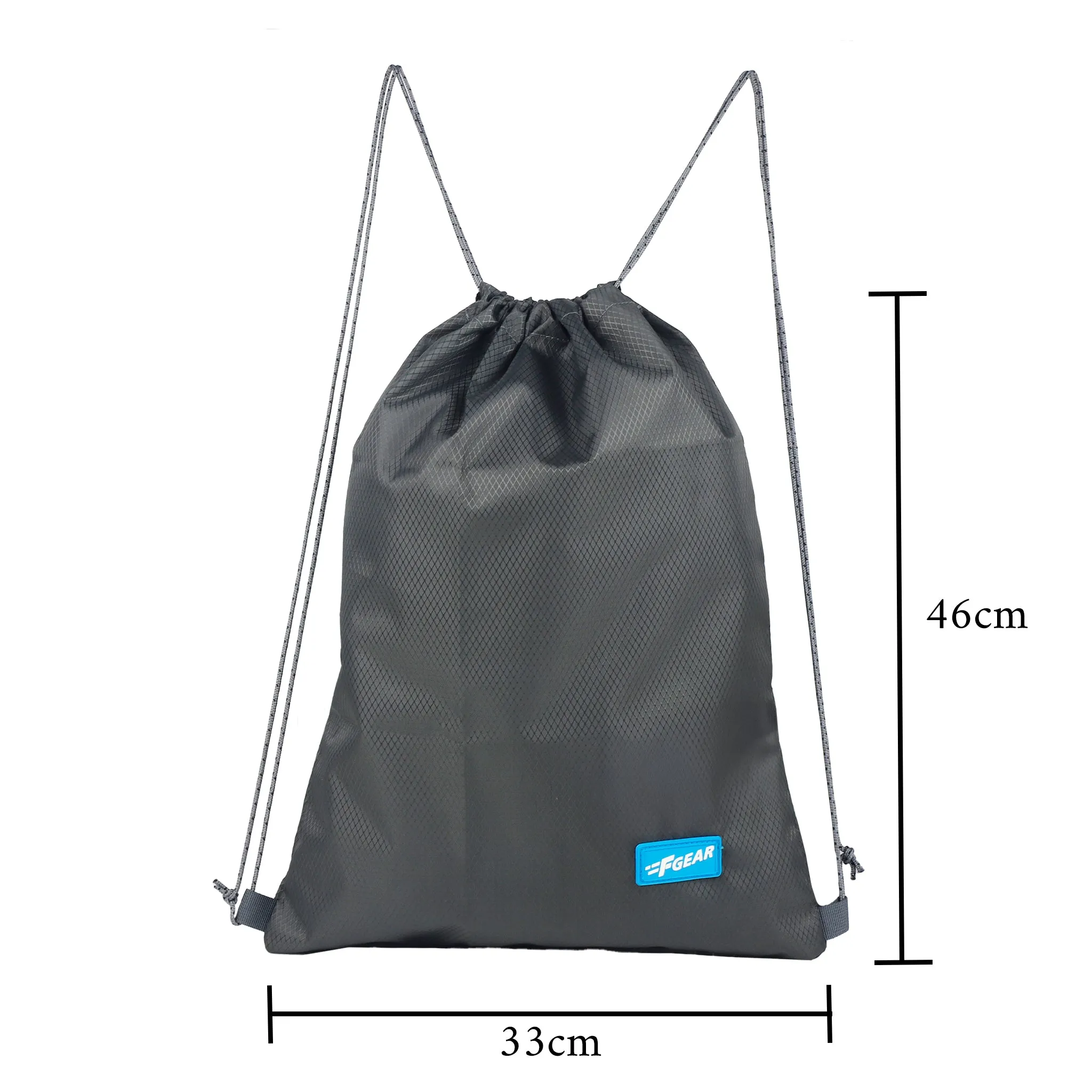 String V2 8L Grey Drawstring Bag