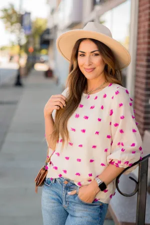 Stylish Dot 3/4 Blouse