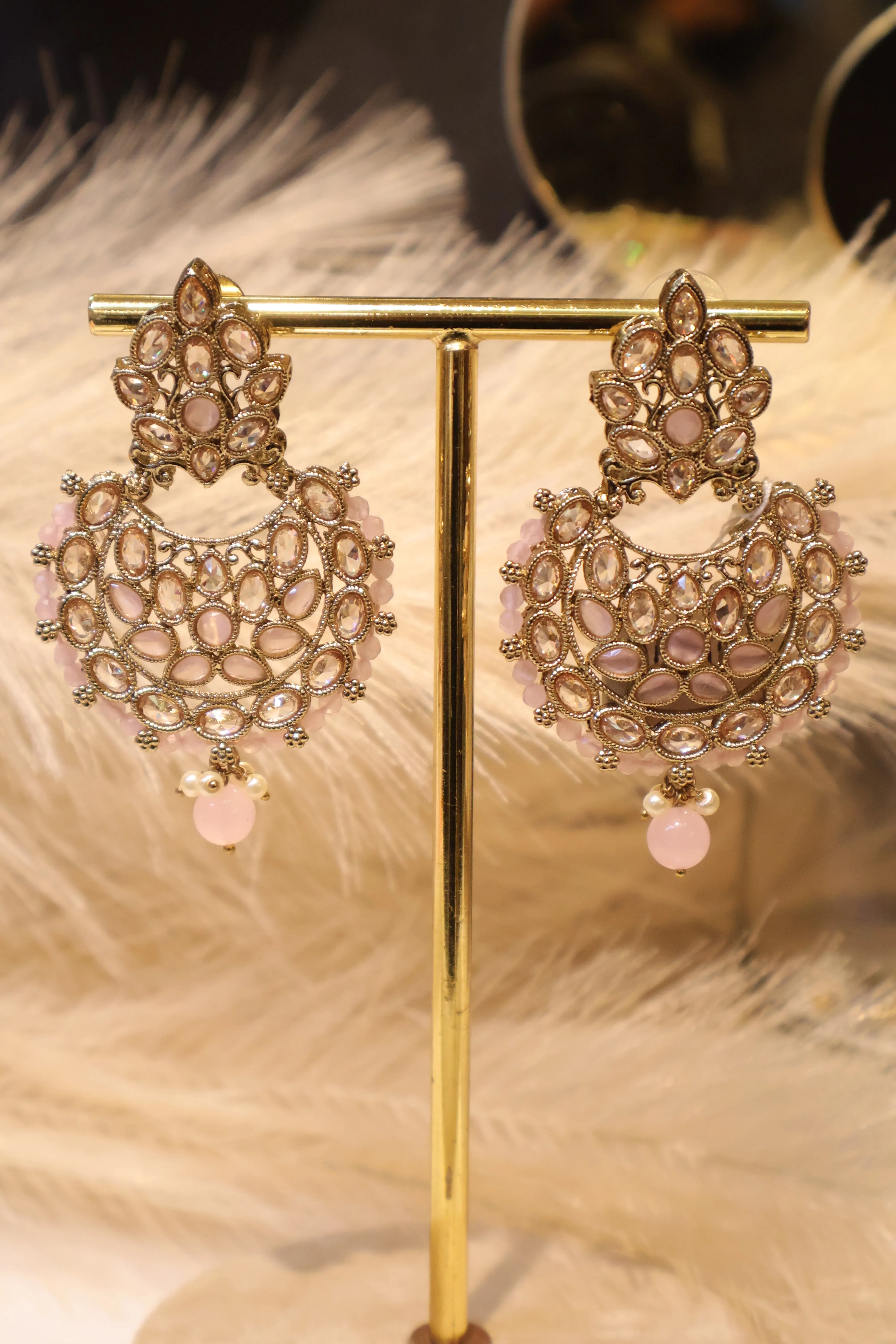 Stylish Partywear Pink Earring