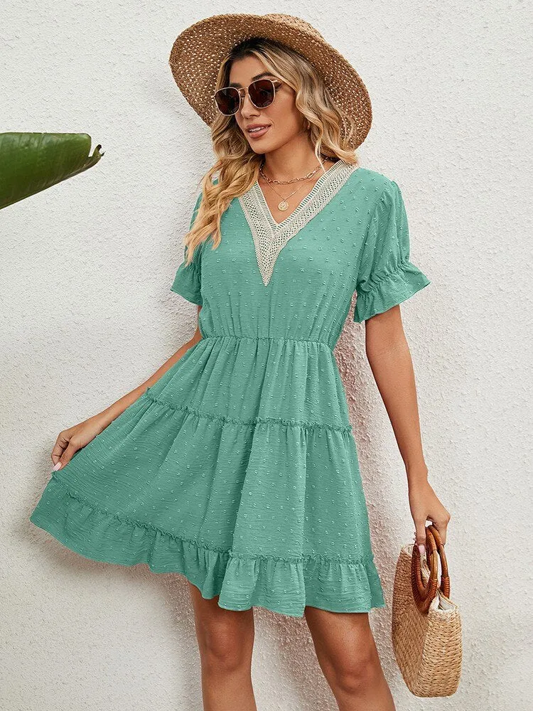 Summer Short Graceful Sleeve Dress