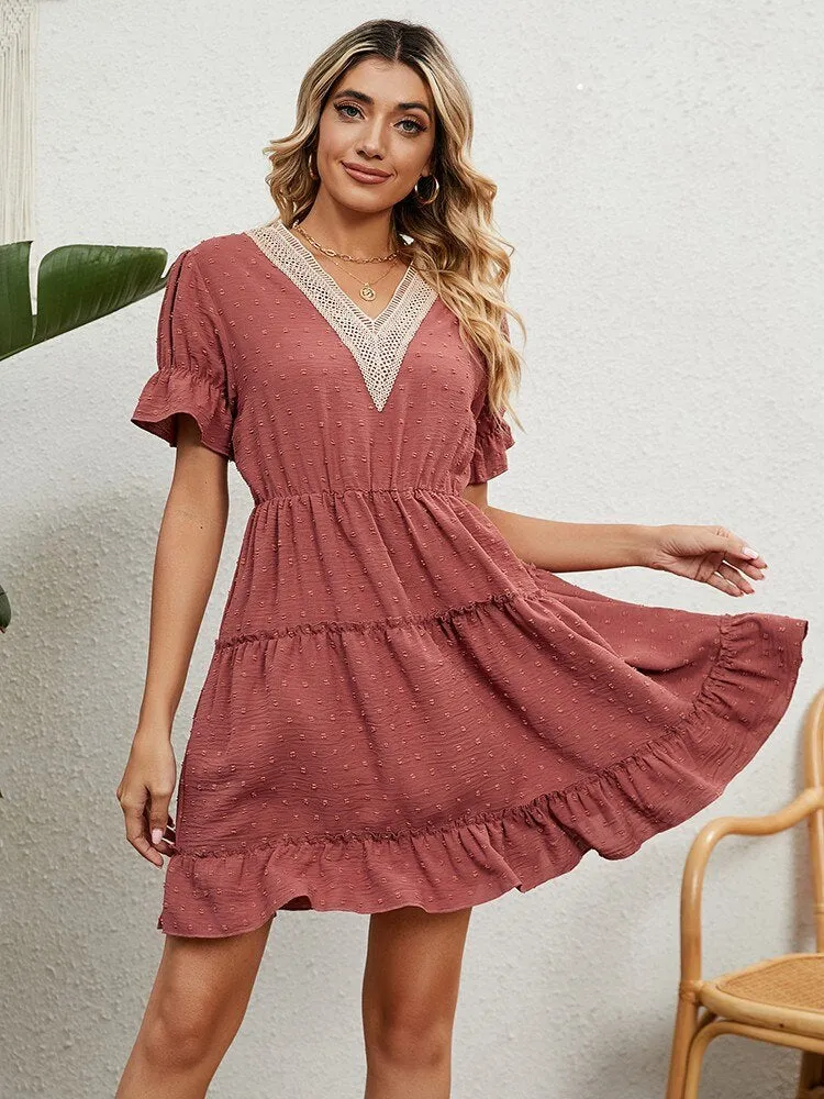 Summer Short Graceful Sleeve Dress