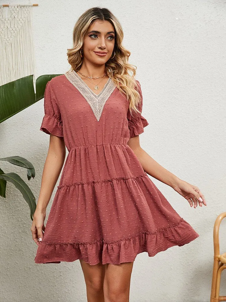 Summer Short Graceful Sleeve Dress