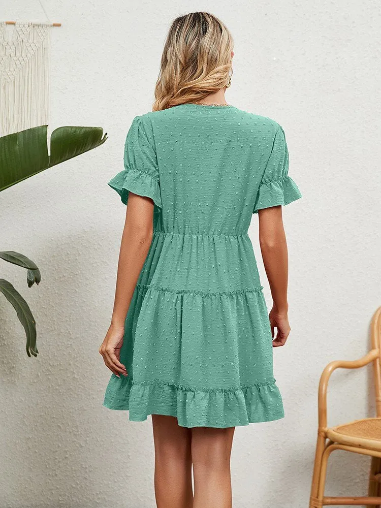 Summer Short Graceful Sleeve Dress