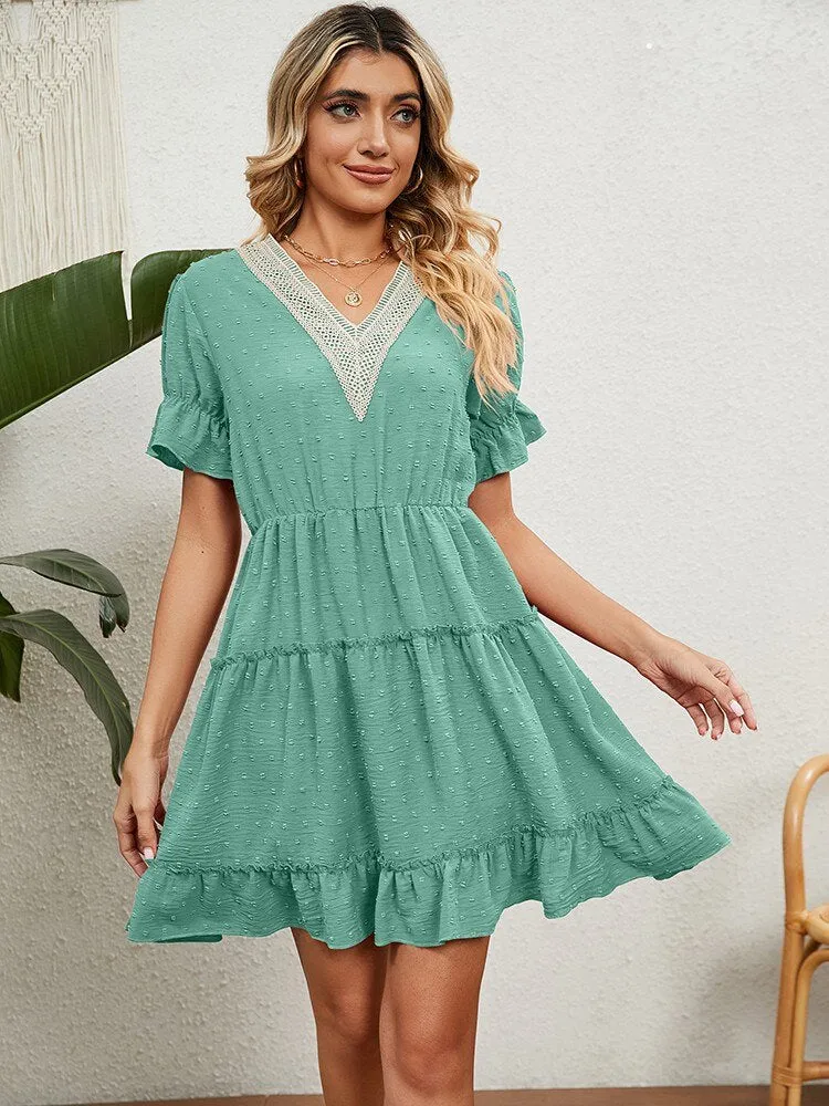 Summer Short Graceful Sleeve Dress